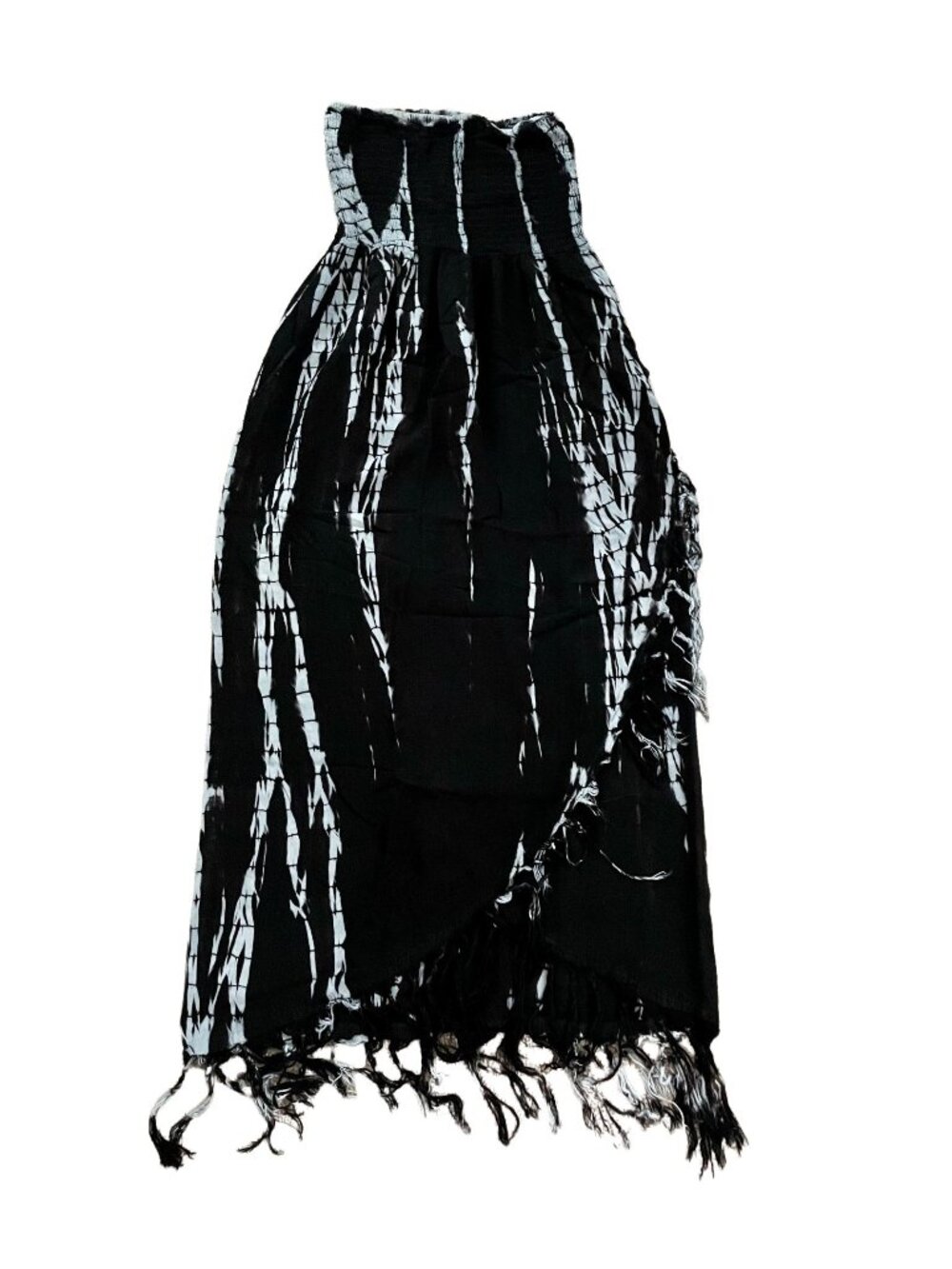 Riviera Sun Tie Dye Tube Fringe Boho Dress Festival Coverup Size Small